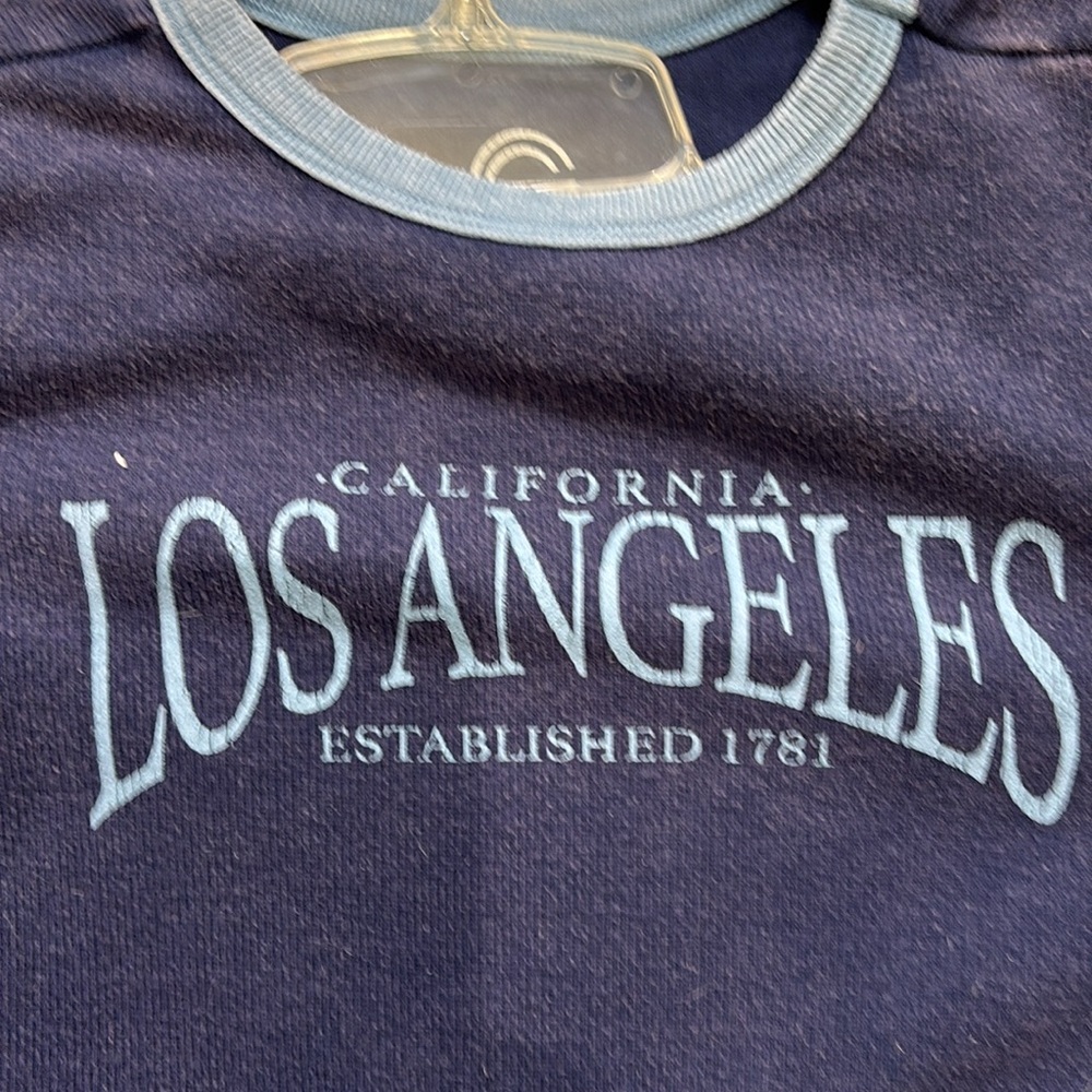 Navy Blue Kids T-Shirt with Light Blue Trim - Picture 6 of 8